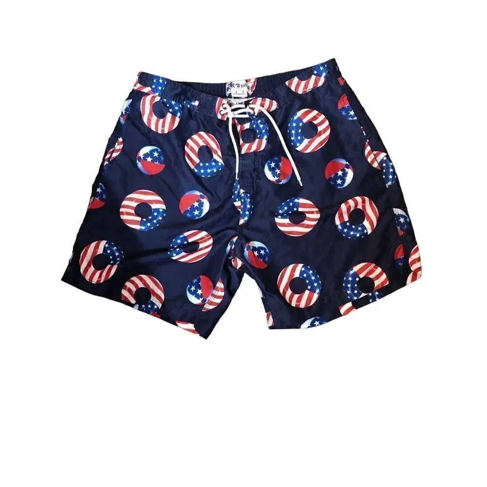 Trunks Surf and Swim Co. Swami American Flag Print Swim trunks